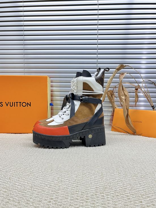 Louis Vuitton Trendy Colorblock Outdoor Ankle Boots Lightweight Wear-resistant