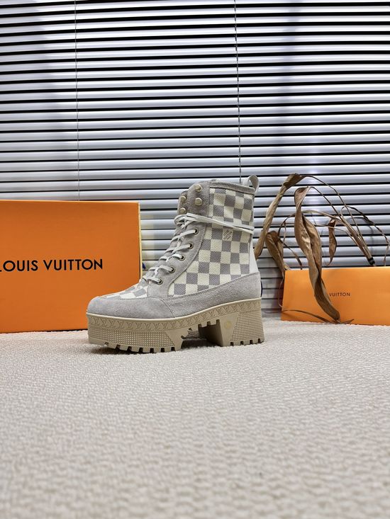 Louis Vuitton Trendy Colorblock Outdoor Ankle Boots Lightweight Wear-resistant