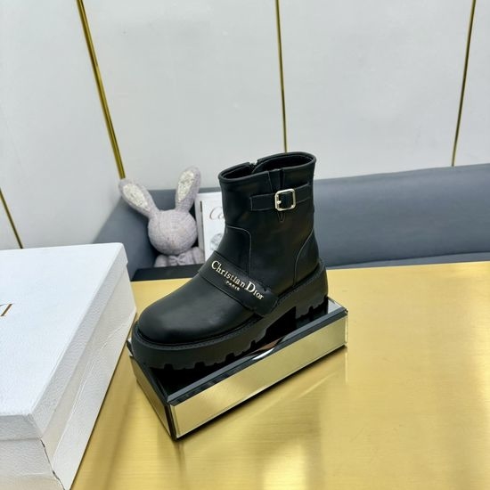 Christian Dior CD Classic Logo Short Boots Lightweight Thick Sole