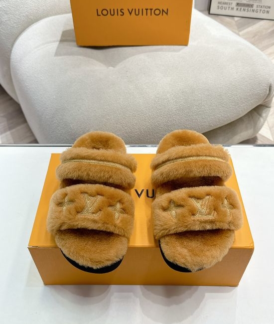 Louis Vuitton LV Retro Fleece Lined Slip On Shoes Warm Comfortable Footwear