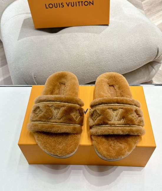 Louis Vuitton LV Retro Fleece Lined Slip On Shoes Warm Comfortable Footwear