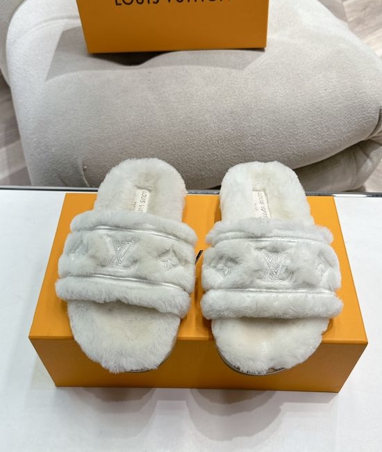 Louis Vuitton LV Retro Fleece Lined Slip On Shoes Warm Comfortable Footwear