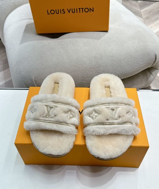 Louis Vuitton LV Retro Fleece Lined Slip On Shoes Warm Comfortable Footwear
