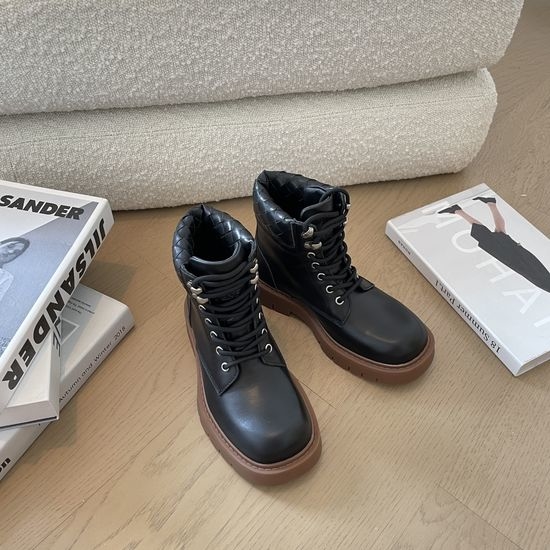 Bottega Veneta BV Woven Ankle Boots Genuine Leather Non-slip Sole