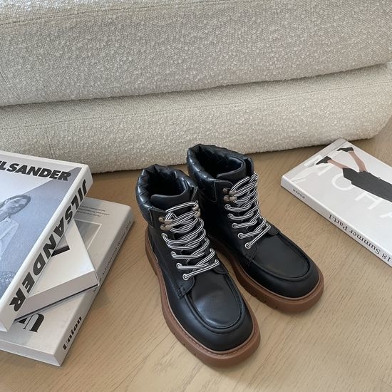 Bottega Veneta BV Woven Leather Ankle Boots with Durable Rubber Sole