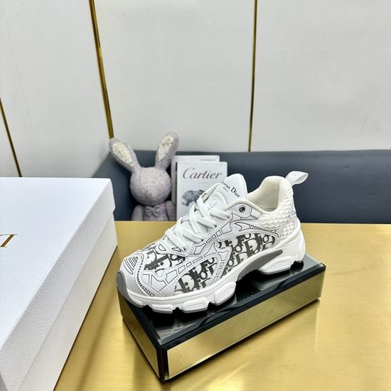 Christian Dior CD Printed Thick Sole Casual Shoes with Breathable Mesh Upper