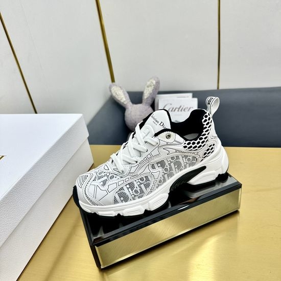 Christian Dior CD Printed Thick Sole Casual Shoes with Breathable Mesh Upper