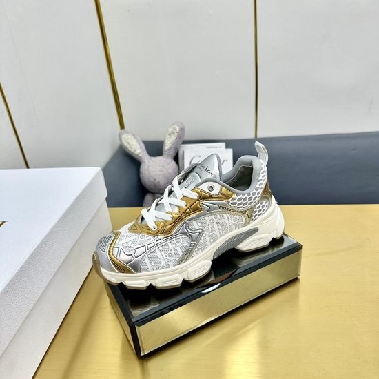 Christian Dior CD Printed Thick Sole Casual Shoes with Breathable Mesh Upper
