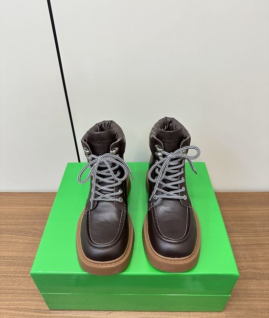 Bottega Veneta BV Round Toe Martin Boots Premium Leather Soft Insole