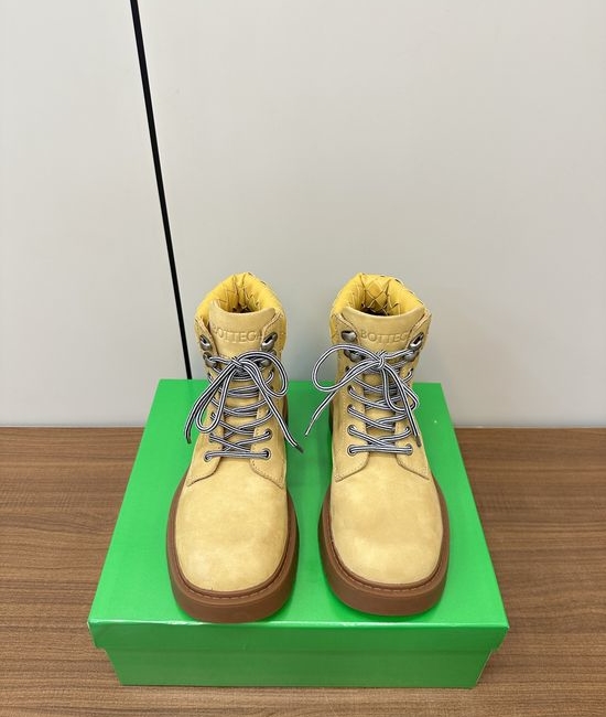 Bottega Veneta BV Round Toe Martin Boots Premium Leather Soft Insole