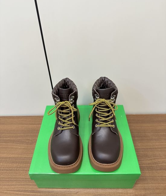 Bottega Veneta BV Round Toe Martin Boots Premium Leather Soft Insole