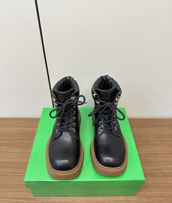 Bottega Veneta BV Round Toe Martin Boots Premium Leather Soft Insole