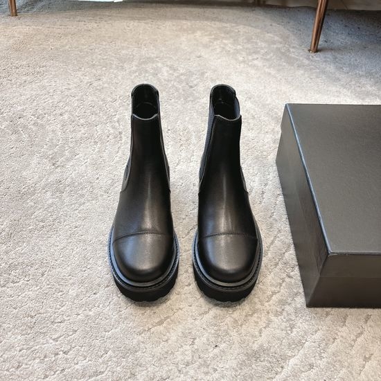 Chanel Casual Slip-on Platform Ankle Boots with Non-slip Sole