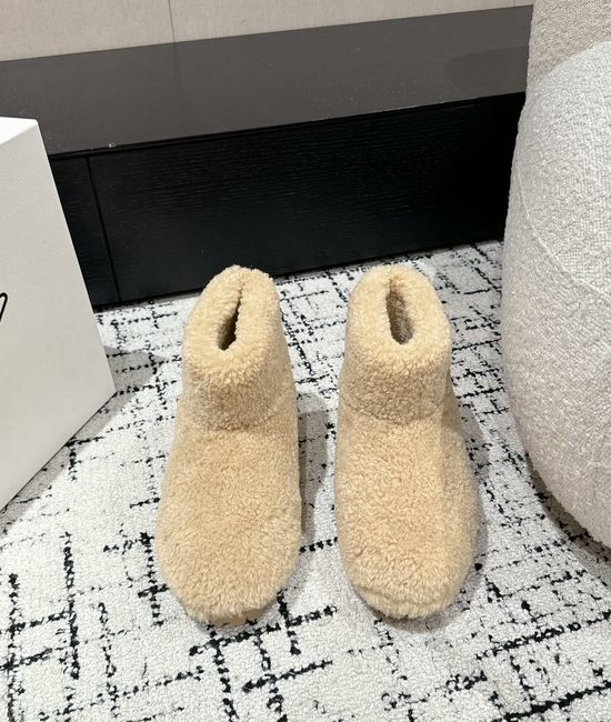 Prada Fuzzy Fleece Warm Snow Boots Comfortable Soft Sole