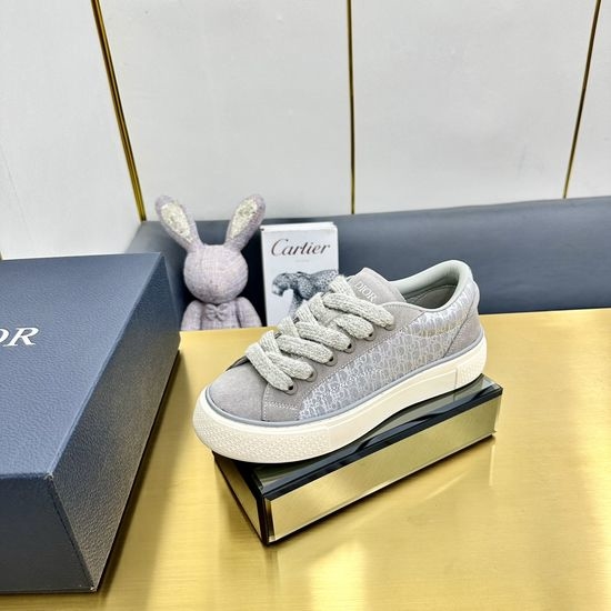 Christian Dior CD Jacquard Suede Casual Sneakers Classic Tennis Shoes