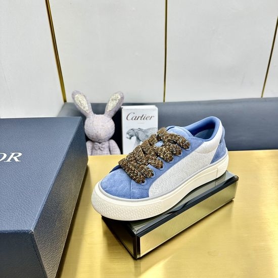 Christian Dior CD Jacquard Suede Casual Sneakers Classic Tennis Shoes