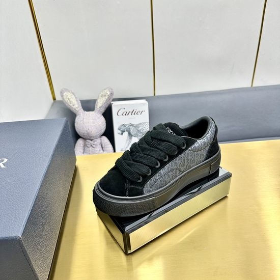 Christian Dior CD Jacquard Suede Casual Sneakers Classic Tennis Shoes
