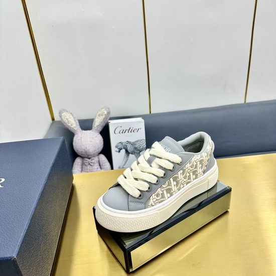 Christian Dior CD Jacquard Suede Casual Sneakers Classic Tennis Shoes
