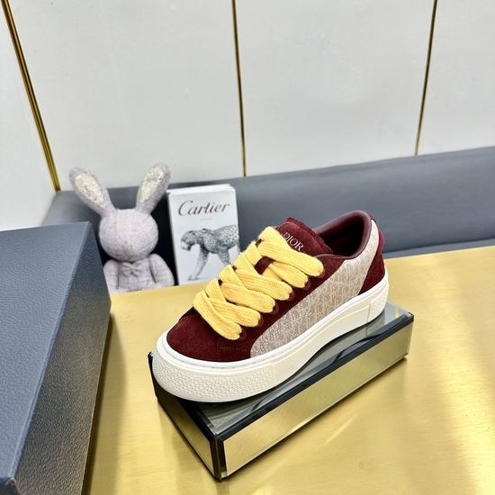 Christian Dior CD Jacquard Suede Casual Sneakers Classic Tennis Shoes
