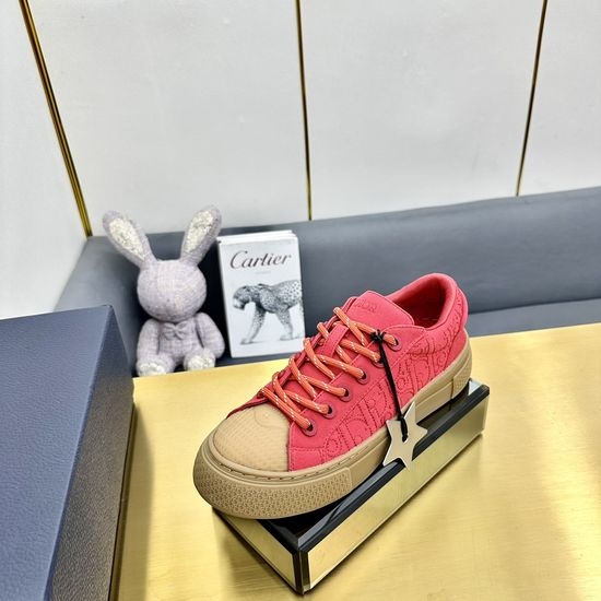 Christian Dior CD Jacquard Suede Casual Sneakers Classic Tennis Shoes