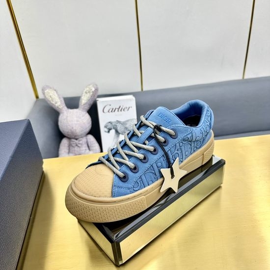 Christian Dior CD Jacquard Suede Casual Sneakers Classic Tennis Shoes
