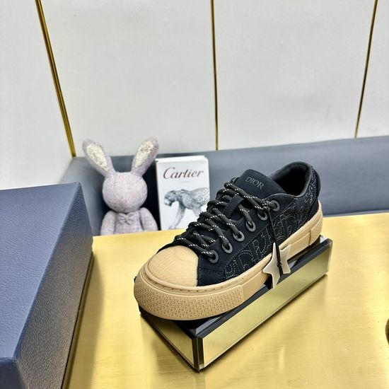 Christian Dior CD Jacquard Suede Casual Sneakers Classic Tennis Shoes