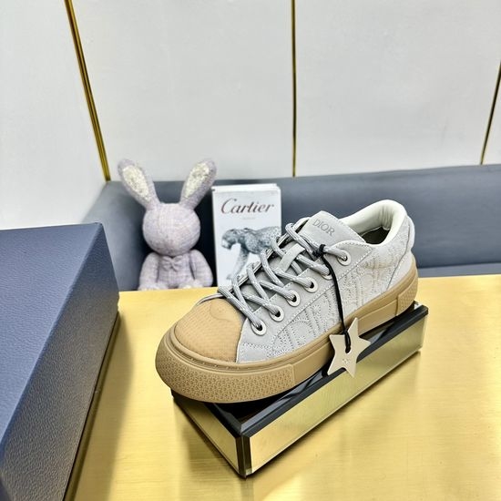 Christian Dior CD Jacquard Suede Casual Sneakers Classic Tennis Shoes
