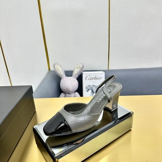 Chanel Classic Two Tone Slingback Comfortable Flat Shoes