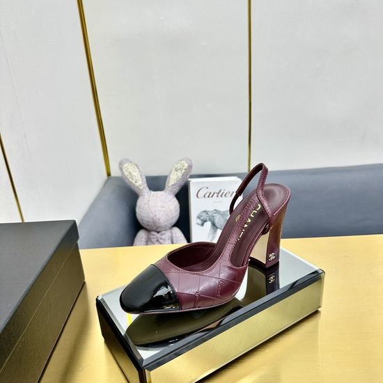 Chanel Classic Two Tone Slingback Comfortable Flat Shoes