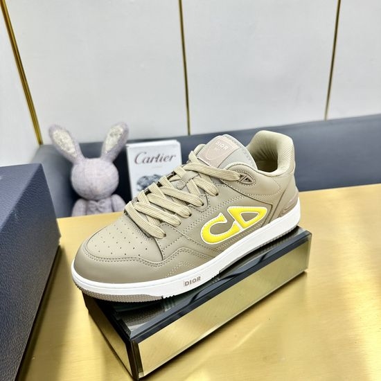 Christian Dior CD Premium Leather Lace-Up Casual Skate Shoes Non-Slip Daily Sneakers