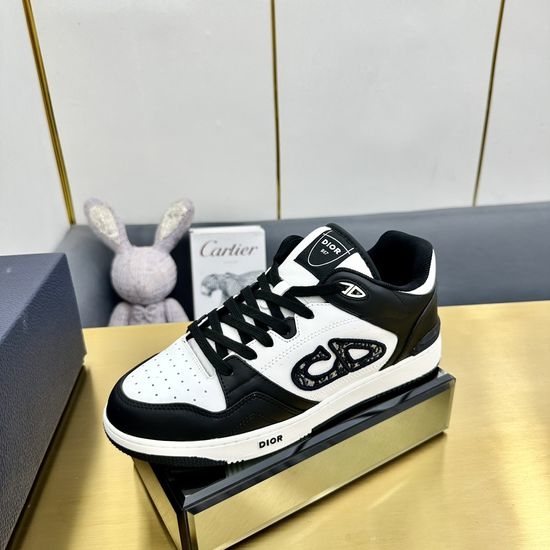 Christian Dior CD Premium Leather Lace-Up Casual Skate Shoes Non-Slip Daily Sneakers
