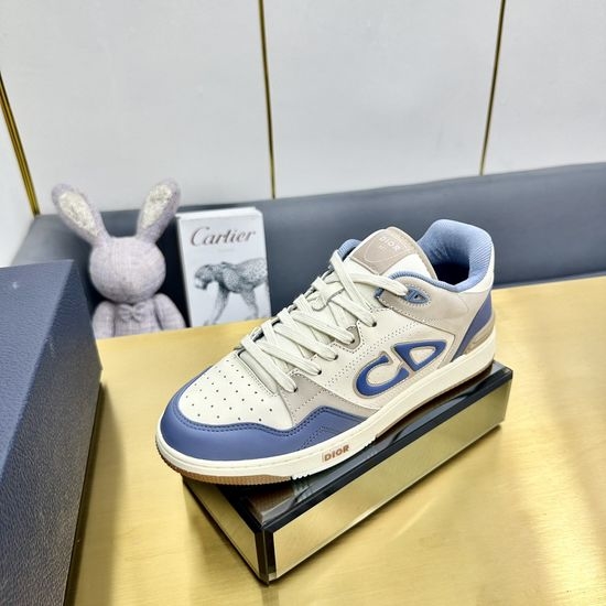 Christian Dior CD Premium Leather Lace-Up Casual Skate Shoes Non-Slip Daily Sneakers