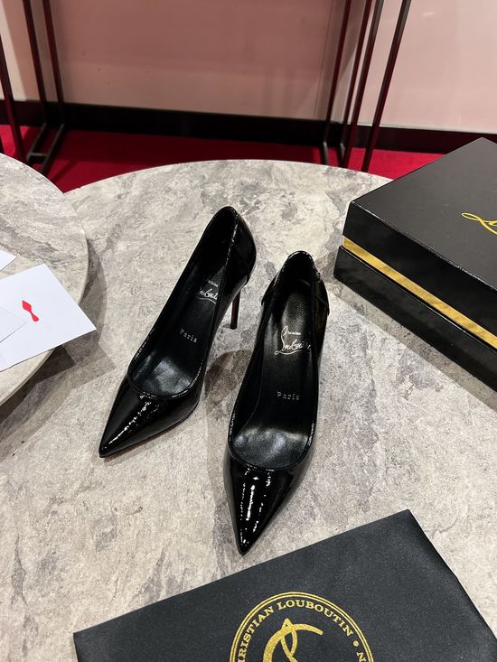 Christian Louboutine Patent Leather Buckle Pumps Comfortable Soft Upper