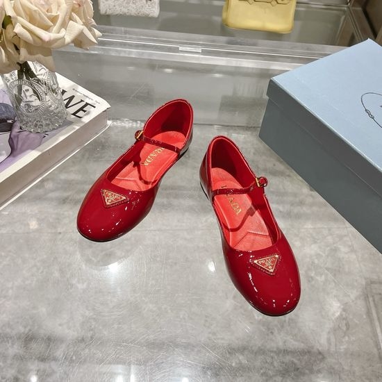 Prada Comfort Mary Jane Ballet Flats With Round Toe