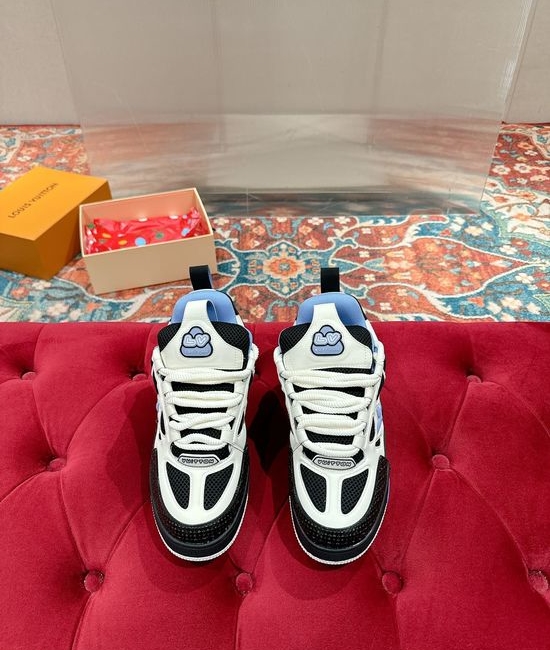 Louis Vuitton LV Premium Leather Skate Sneakers Breathable Casual Comfortable Footwear
