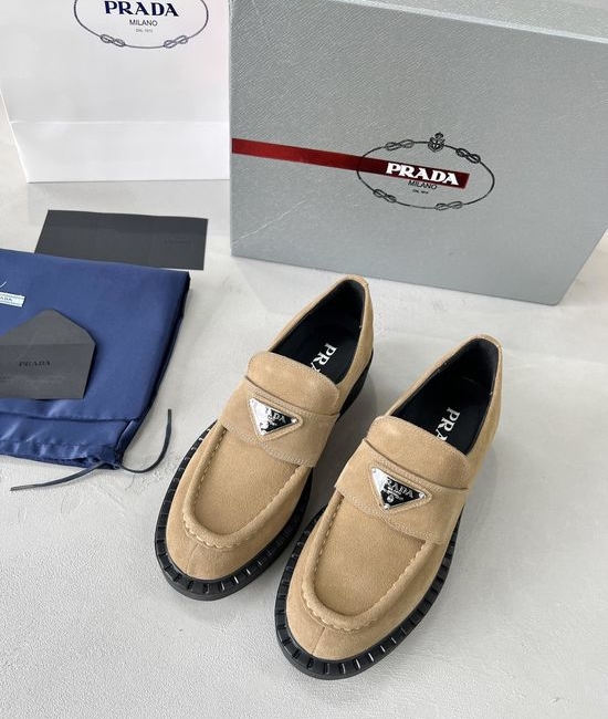Prada Premium Suede Comfortable All Match Casual Shoes