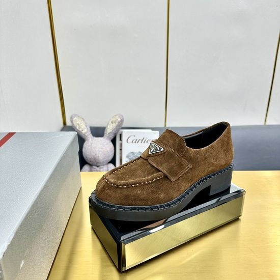 Prada Soft Suede Casual Shoes Comfortable Versatile Daily Footwear