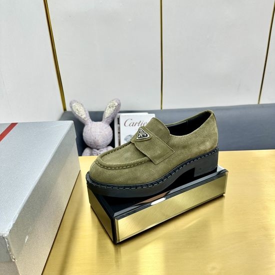 Prada Soft Suede Casual Shoes Comfortable Versatile Daily Footwear