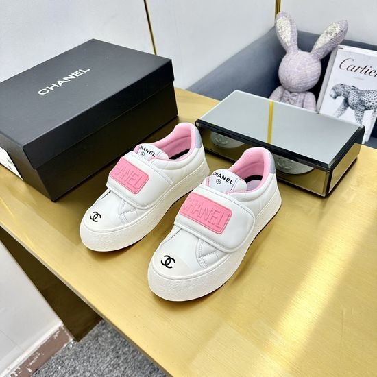 Chanel Classic Black White Colorblock Casual Leather Sneakers