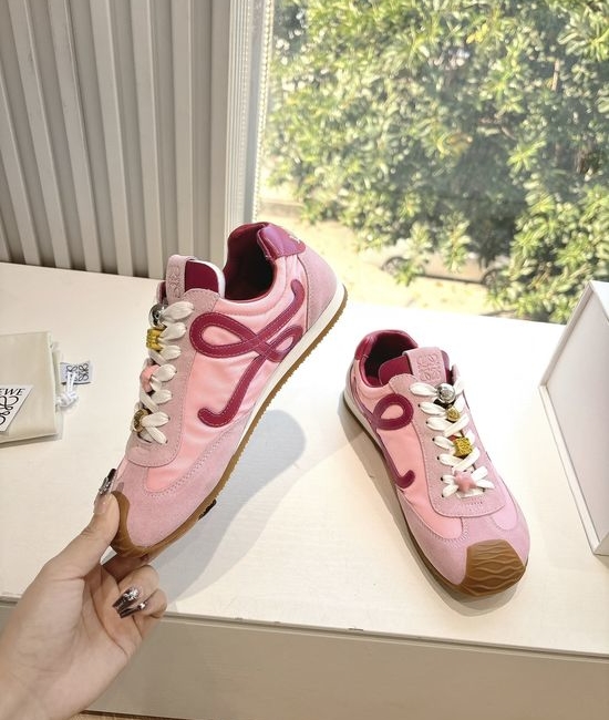 Loewe Suede Upper Sneakers Comfortable Casual Daily Shoes