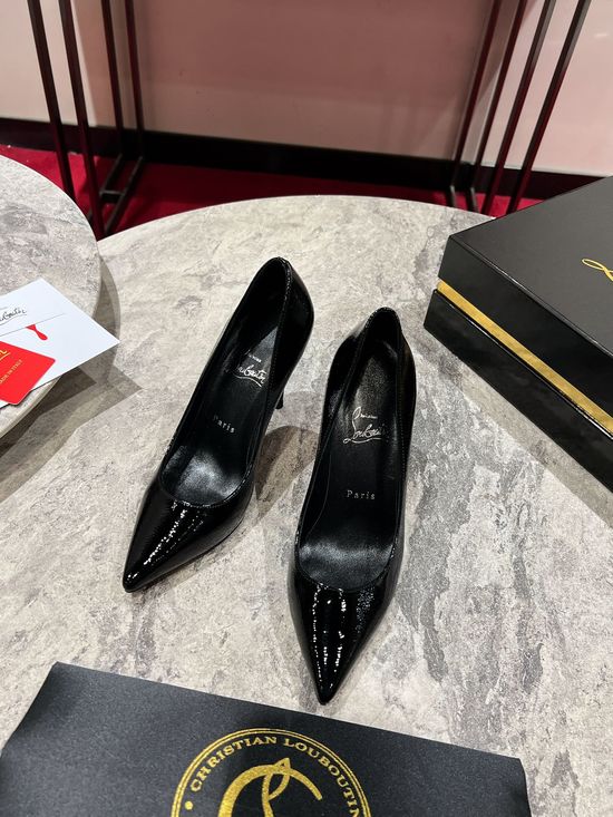 Christian Louboutine Patent Leather Pointed Toe Stiletto Heel Pumps