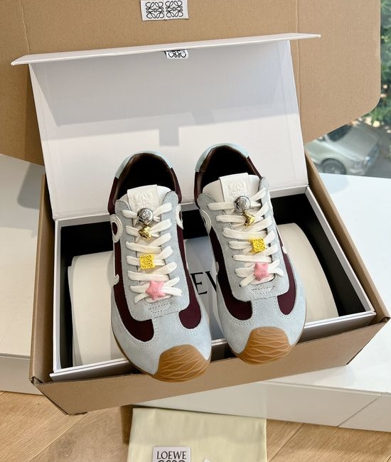 Loewe Suede Upper Sneakers Comfortable Casual Daily Shoes