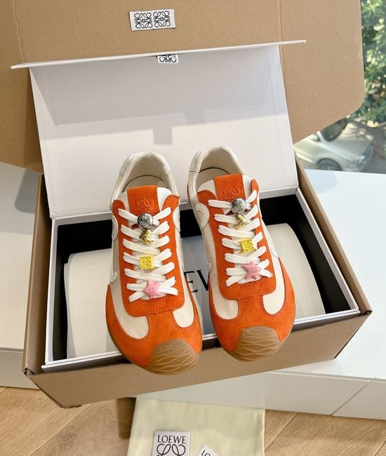 Loewe Suede Upper Sneakers Comfortable Casual Daily Shoes