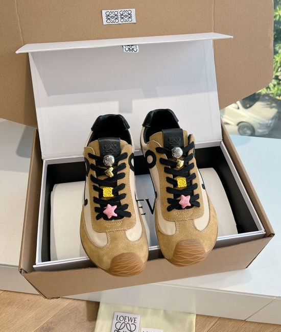 Loewe Suede Upper Sneakers Comfortable Casual Daily Shoes