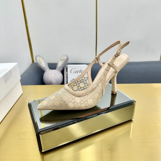 Christian Dior CD Sparkling Crystal-Embellished Mule Slippers