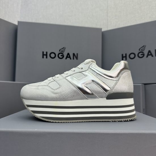 Hogan Fashionable Thick-Soled Leather Loafers for Daily