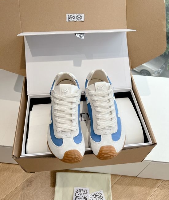 Loewe Minimalist Stitched Suede Leather Casual Comfort Sneakers
