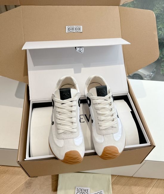 Loewe Minimalist Stitched Suede Leather Casual Comfort Sneakers