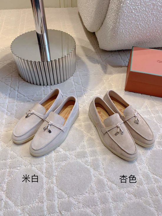 Loro Piana Premium Leather Upper Comfort Casual Loafer Shoes
