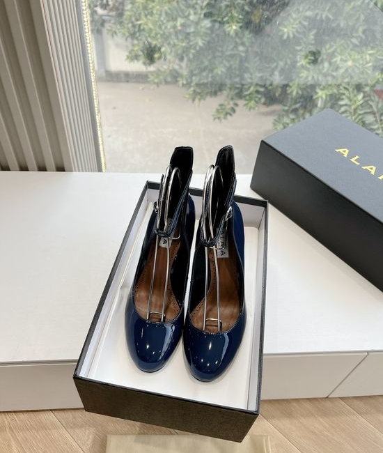 Alaia Sexy Peep Toe Patent Leather High Heel Pumps